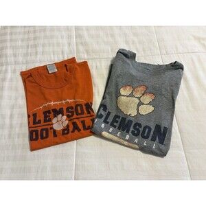 2 Clemson Tigers Tees T-Shirt Lot Small/Medium